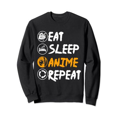 Japan Ramen Noodles Kawaii Eat Sleep Anime Repeat Anime Sweatshirt