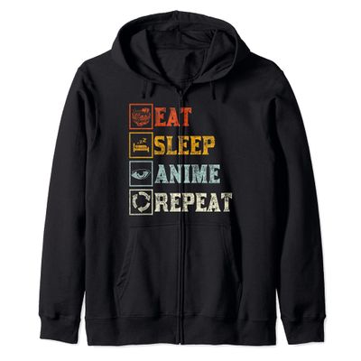 Japanese Anime Lover Otaku Kawaii Ramen Noodles Anime Zip Hoodie