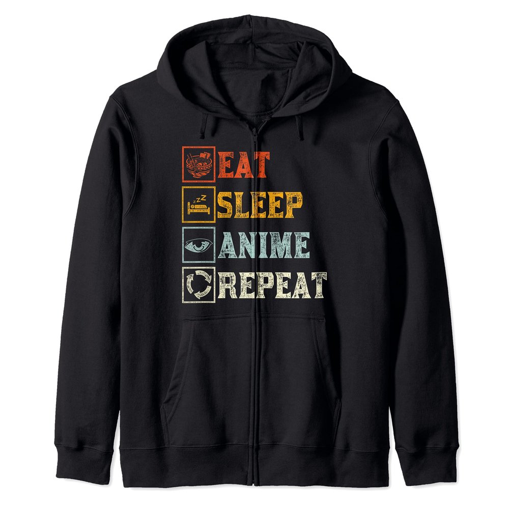 Japanese Anime Lover Otaku Kawaii Ramen Noodles Anime Zip Hoodie