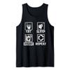 Ramen Noodles Kawaii Japanese Eat Sleep Anime Repeat Anime Tank Top view 1
