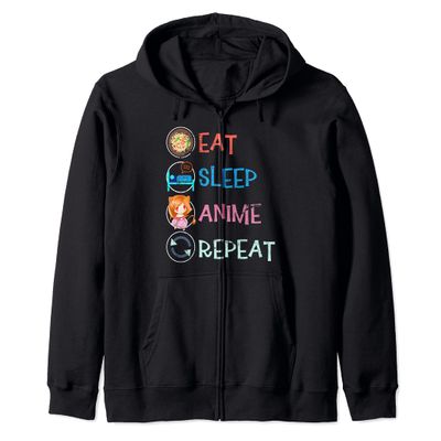 Japanese Manga Kawaii Ramen Noodles Otaku Anime Zip Hoodie