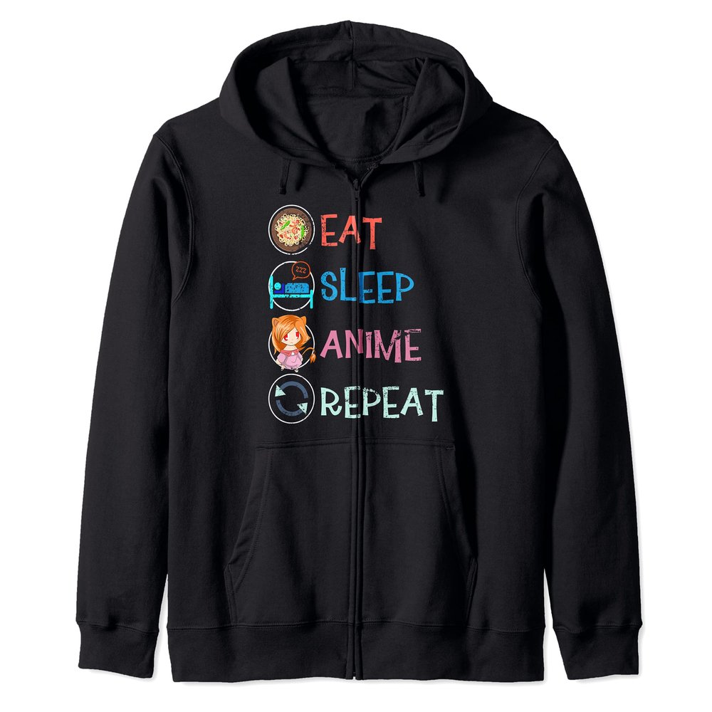 Japanese Manga Kawaii Ramen Noodles Otaku Anime Zip Hoodie