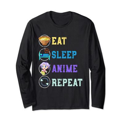 Kawaii Manga Japanese Food Ramen Noodles Otaku Anime Long Sleeve T-Shirt