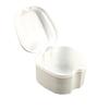 DOITOOL Dentures Case - White Dentures Retainer Box, Portable Dentures Retainer Case with Filter and Lid, for Storing Soaking Dentures Cleaning - Orthodonticss Dentals Retainer Cleaning Case view 1