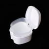 DOITOOL Dentures Case - White Dentures Retainer Box, Portable Dentures Retainer Case with Filter and Lid, for Storing Soaking Dentures Cleaning - Orthodonticss Dentals Retainer Cleaning Case view 4