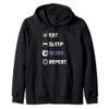 Ramen Noodles Japanese Ramen Eat Sleep Anime Repeat Anime Zip Hoodie view 1