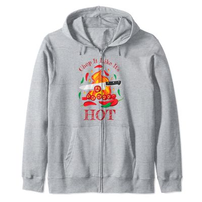 Chili Peppers Eating Spicy Food Funny Cooking Hot Chilis Zip Hoodie