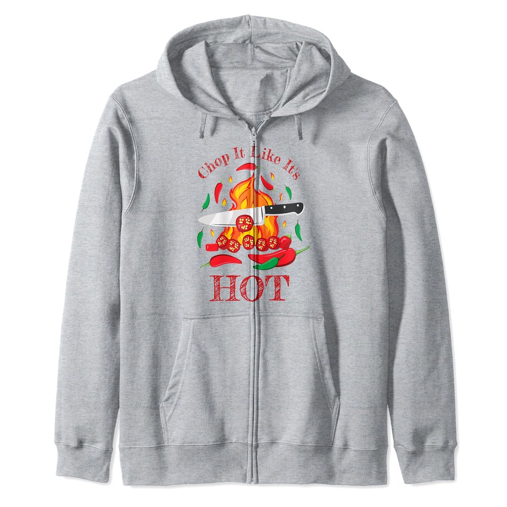Chili Peppers Eating Spicy Food Funny Cooking Hot Chilis Zip Hoodie