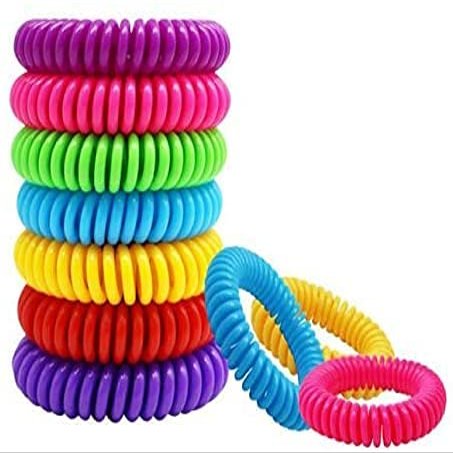 ALCIONO Pack of 10 100% Natural and Waterproof Wrist Bands for Children and Adults, Individually Wrapped Reusable Travel Protection Outdoor/Indoor - (5.5 cm)
