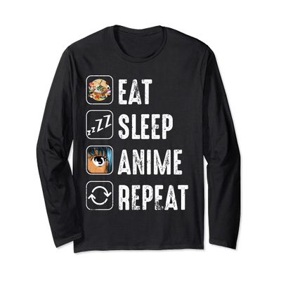 Otaku Japanese Manga Kawaii Ramen Noodles Foodie Anime Long Sleeve T-Shirt