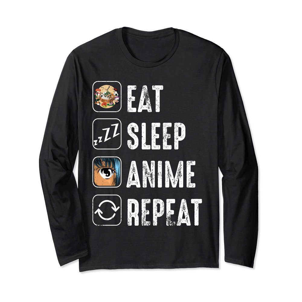 Otaku Japanese Manga Kawaii Ramen Noodles Foodie Anime Long Sleeve T-Shirt