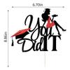 LVEUD Congratulations on Graduation Cake Topper 2021 Glitter Girl Graduation Cake Topper 2021 Graduation Decorations 2021 Graduation Party Decoration Supplies (Black) view 2