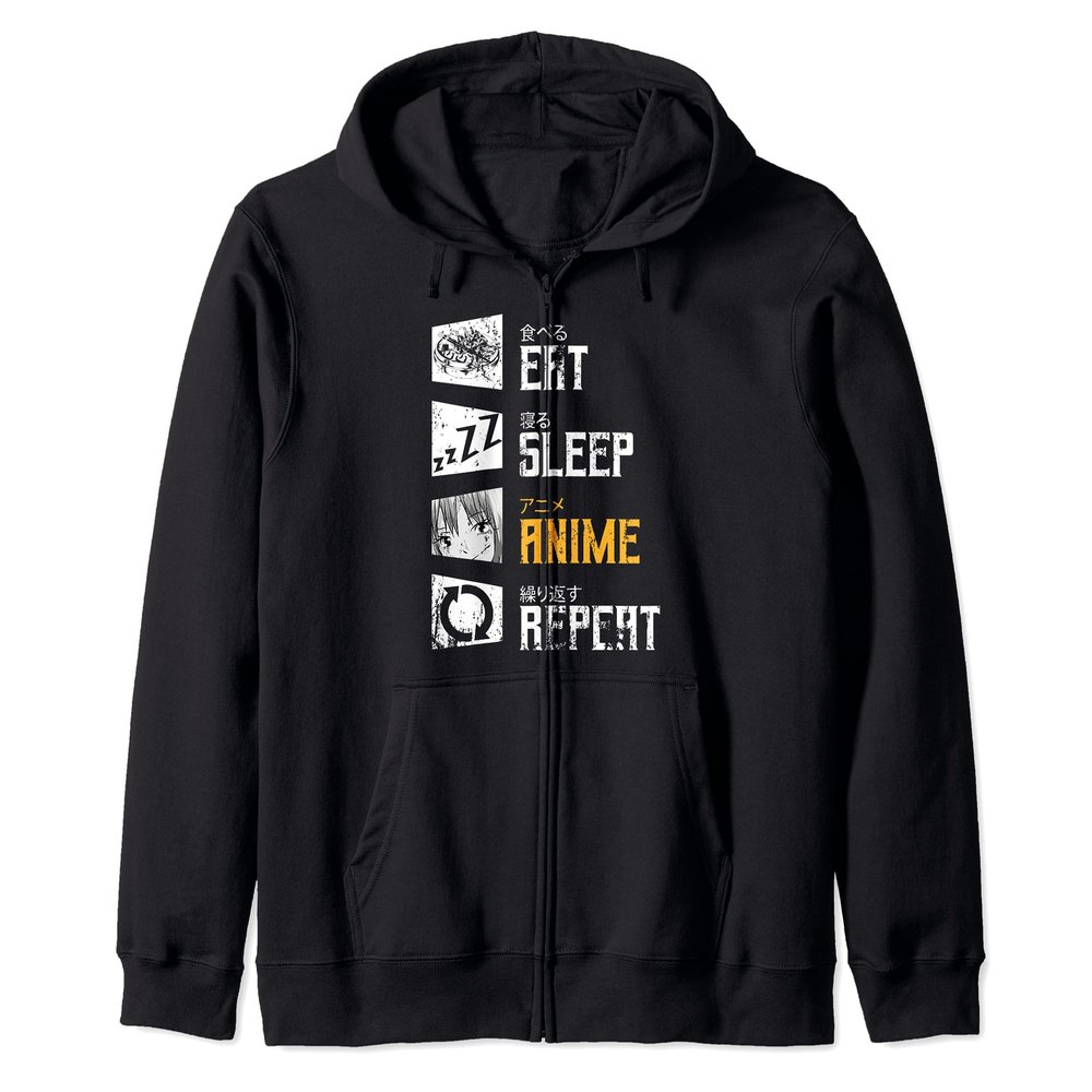 Otaku Kawaii Japanese Ramen Noodles Manga Foodie Anime Zip Hoodie