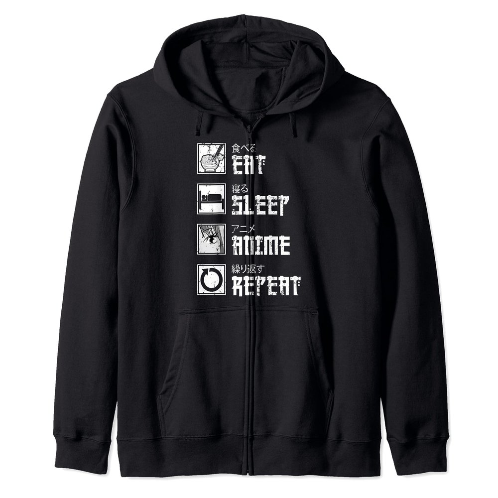 Manga Ramen Noodles Foodie Kawaii Japanese Otaku Anime Zip Hoodie