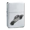 classic car Healey 3000 Mk2 Works Rally ref19 Pewter effect design on a flip top petrol lighter windproof SILVER refillable view 1