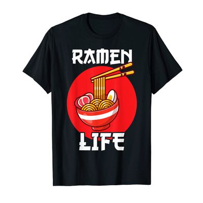 Japanese Anime Ramen Life Noodle Bowl Graphic T-Shirt