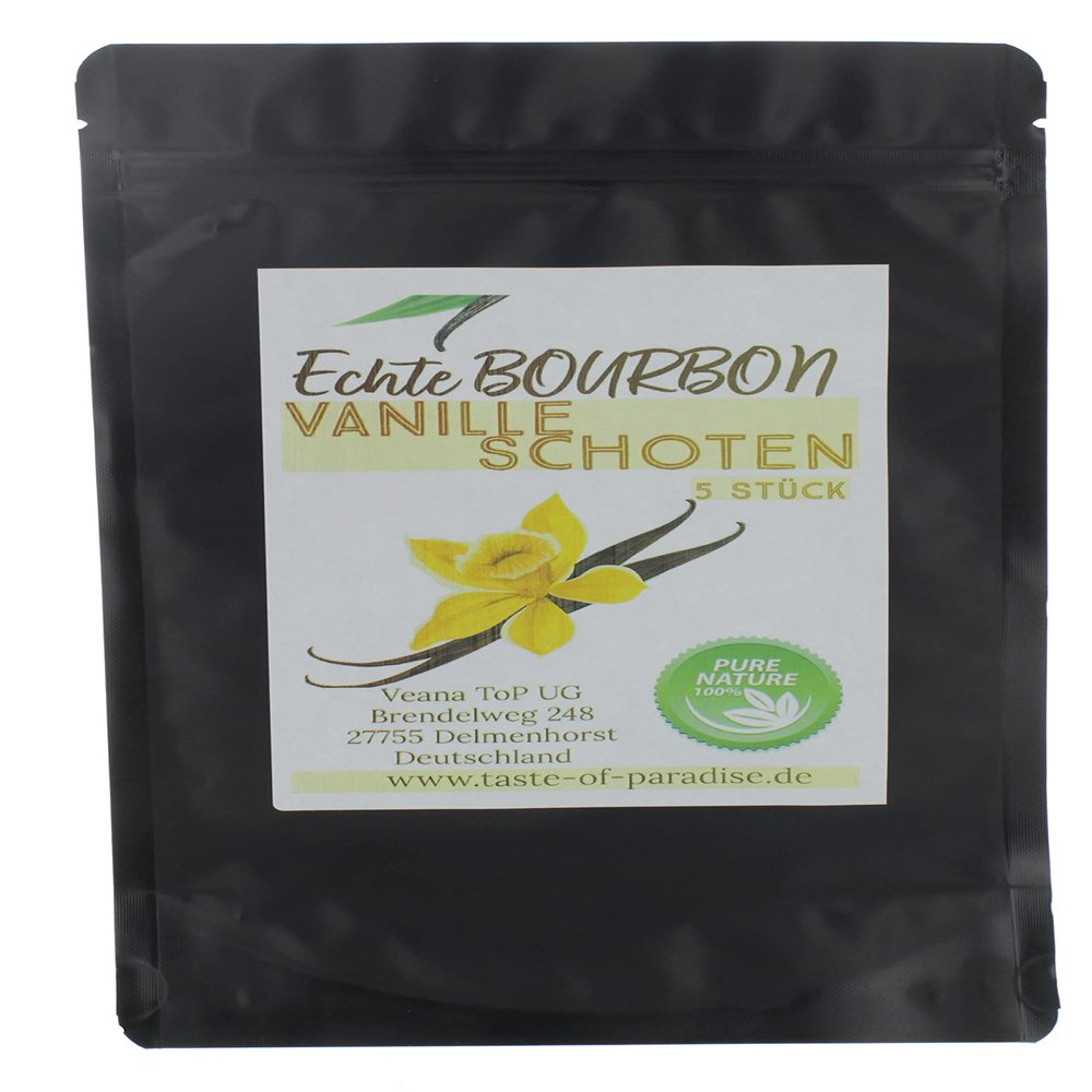 Bourbon 20 Pack 100% Natural Madagascar Vanilla Scales + Free Vanilla Knife - Gourmet Premium Quality 18-20cm Double Vacuum Packaging, Fresh
