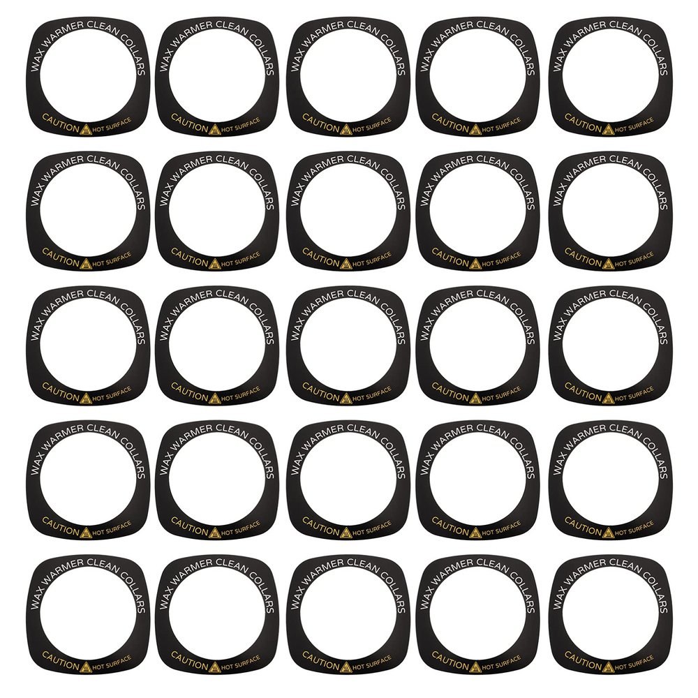 50pcs Wax Machine Anti-fouling Ring Stain Resistant Paper Mat for Wax Heater Hair Remover Mat Double Wax Ring Wax Beans Hair Removal Mat Wax Collars Cleaning Pad Square