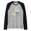 Tea Lover Cute Kawaii Teacup Cookies Macarons Tea Party Raglan Baseball Tee view 1