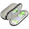 Zettokete 2 in 1 Contact Lens Case and Glasses Case,Double Sided Dual Use Design with Mirror, Tweezer and Contact Lens Solution Bottle,Portable Soak Storage Kit for Travel,Office(Green) view 1