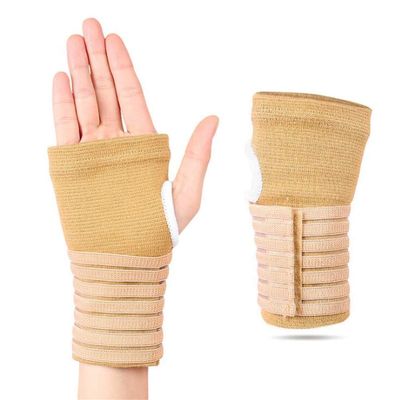 1 Pairs Compression Wrist Support Gloves, Elastic Pressure Nursing Gloves with Adjustable Wrist Strap for Arthritis, Joint Pain, Tendonitis, Sprains, Hand Instability, Cycling, Climbing, Sports
