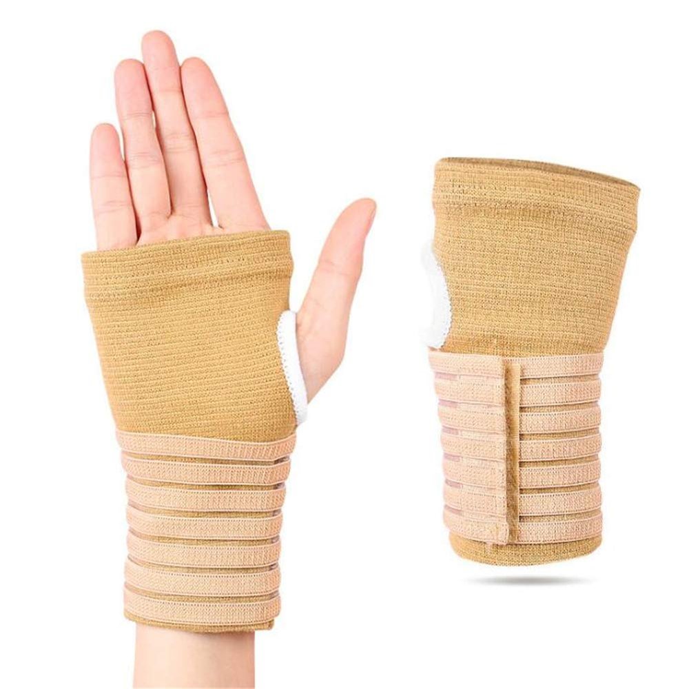 1 Pairs Compression Wrist Support Gloves, Elastic Pressure Nursing Gloves with Adjustable Wrist Strap for Arthritis, Joint Pain, Tendonitis, Sprains, Hand Instability, Cycling, Climbing, Sports