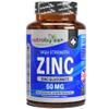 Nutrabytes Zinc Capsules 50mg | 180 Capsules | 6 Months Supply | Zinc Supplements for Men & Women, 1-a-Day | No Artificial Flavours | Non-GMO, Vegan & Magnesium Stearate-Free | UK Made view 1