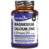 Calcium Magnesium Zinc Vitamin D3 | 180 Vegan Capsules | Bone Health Teeth Muscles Immune Support | with Copper Boron Manganese | Non-GMO Gluten Free | Women & Men | 6 Month Supply | UK view 1