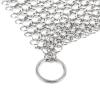 Beengou Cast Iron Cleaner 8"x6" Stainless Steel 316 Chainmail Scrubber for Cast Iron Pan Pre-Seasoned Pan Dutch Ovens Waffle Iron Pans view 3