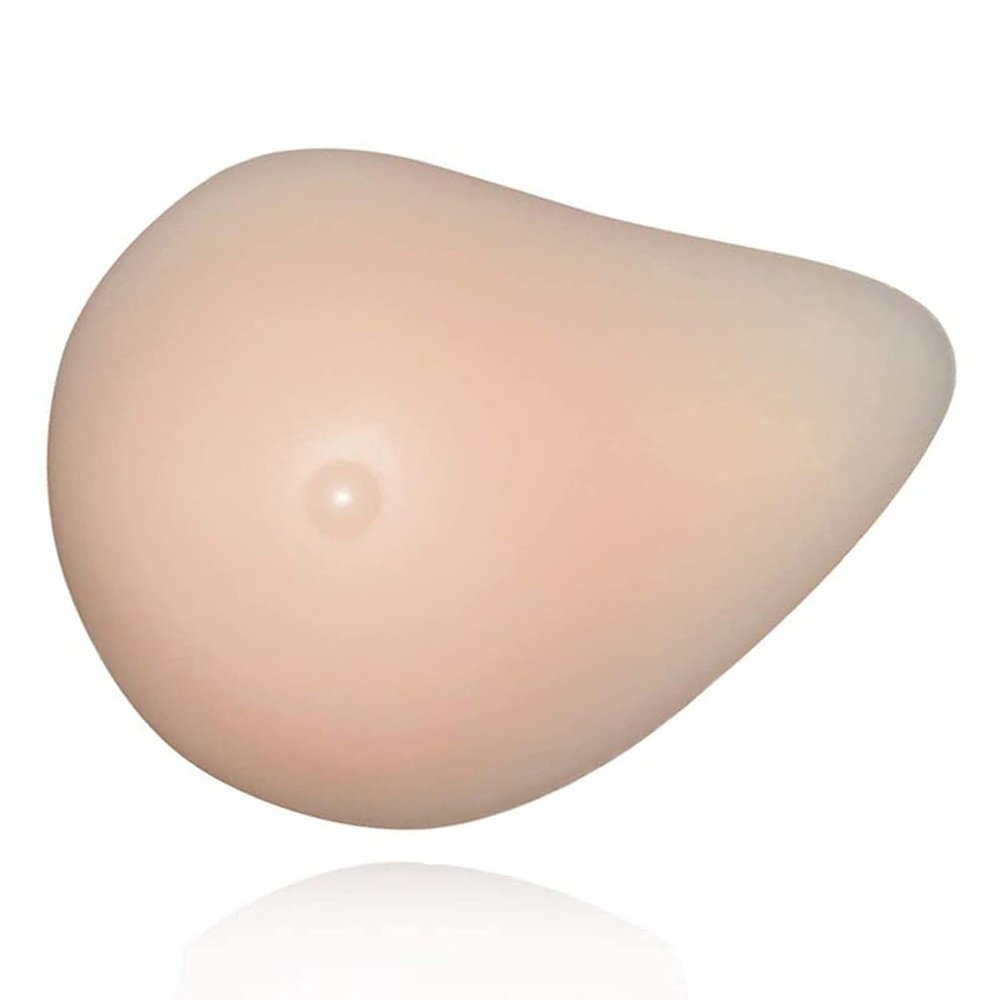 DFGGE One Piece Side Silicone Breasts Forms Women Mastectomy Enhancer Prosthesis Concave Bra Pad Inserts Lifelike Fake Breast for Crossdresser Transgender,Right Side Only,500g/Piece