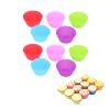 10Pcs Silicone Baking Cups, Reusable Muffin Liners with 5 Colors, Food Grade Non Stick Cupcake Molds for Home Bakery, Oven Microwave Freezer Safe Up to 428 view 1
