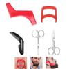 BRAVOLUNE Beard Shaping Kit Shaving Template Men Hair Styling Hairline Beard Trimming Tool Beard Shaper Template Guide for Getting Beard Lines 5pcs view 4