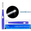 BRAVOLUNE Dental Floss Brush Interdental Toothpick Dental Flosser Tooth Cleaning Tool for Oral Dental Hygiene 0.6mm Purple 10pcs view 2