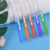 BRAVOLUNE Dental Floss Brush Interdental Toothpick Dental Flosser Tooth Cleaning Tool for Oral Dental Hygiene 0.6mm Purple 10pcs view 4