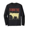 Cow Barbecue Steak Grilled Meat Beef Smoked Funny BBQ Long Sleeve T-Shirt view 1
