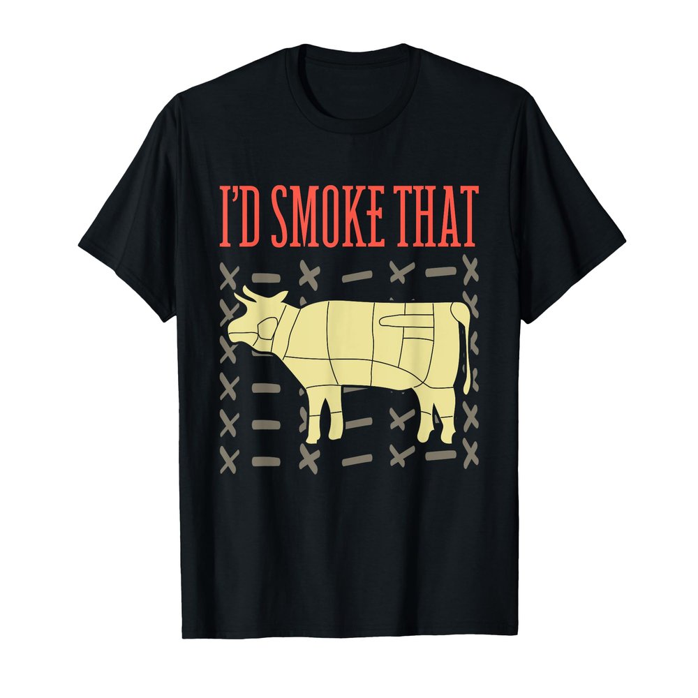 Cow Barbecue Steak Grilled Meat Beef Smoked Funny BBQ T-Shirt