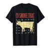 Cow Barbecue Steak Grilled Meat Beef Smoked Funny BBQ T-Shirt view 1
