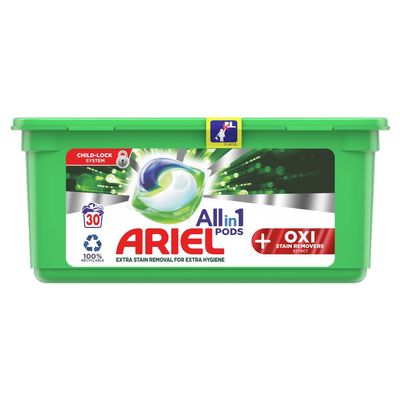 Ariel + Oxi All in 1 Pods, 30 Each