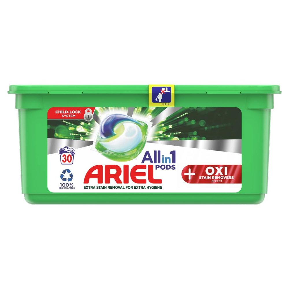 Ariel + Oxi All in 1 Pods, 30 Each
