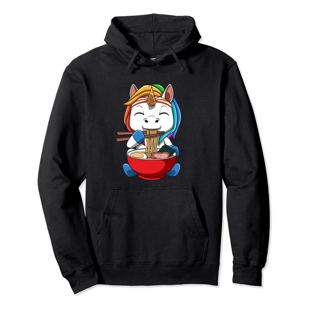 Anime Ramen Unicorn Noodle Soup Pullover Hoodie