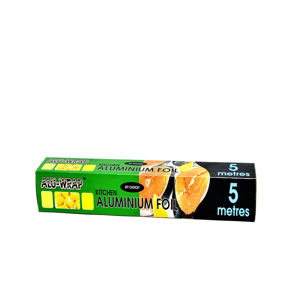 2 x Aluminium Kitchen Catering Foil 300mm x 5m with Inbuilt Cutter (ALU-WRAP)