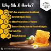 3 FLAVOURS HONEY -Raw and certified organic Honey (720gms) 3 different taste 100% Natural and Unpasteurized - Lime, Meadows and Locust Honey by Oils and Herbs view 4