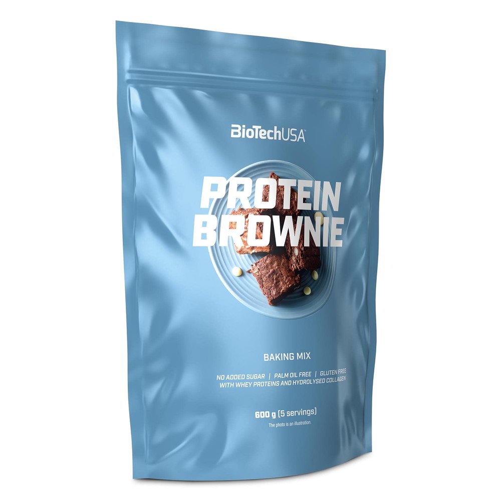 BioTechUSA Protein Brownie, baking mix with collagen, whey proteins and sweeteners, 600 g, Chocolate