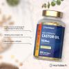 Castor Oil Capsules 1500mg | 200 Softgel Capsules | Digestive Health | Rich in Omega 6 & 9 | Pure Castor Oil Supplement | by Horbaach view 2