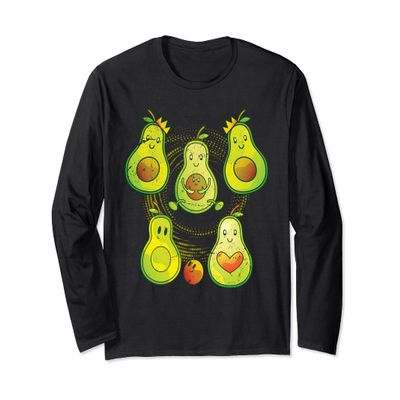 Avocado Family Cute Avocado Lover Avocado Long Sleeve T-Shirt