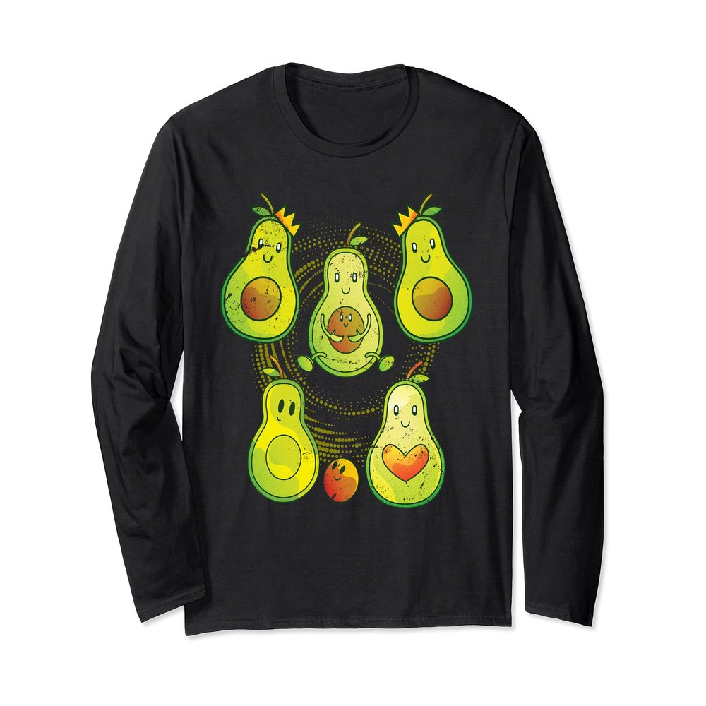 Avocado Family Cute Avocado Lover Avocado Long Sleeve T-Shirt