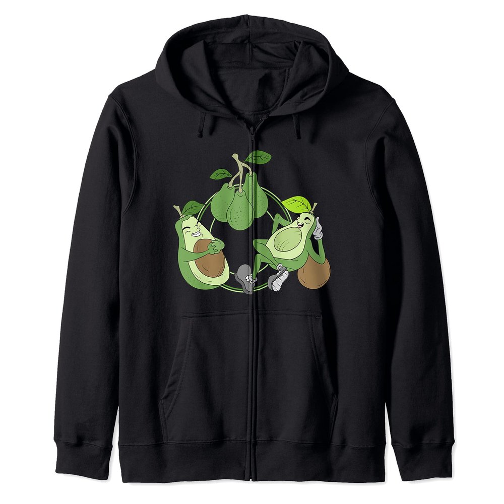 Funny Avocados Avocado Seed Ketogenic Diet Keto Avocado Zip Hoodie