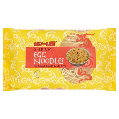 Ko-Lee - Medium Egg Noodles - for Soups, Salads & Stir-Frys - 375g - (Pack of 4)