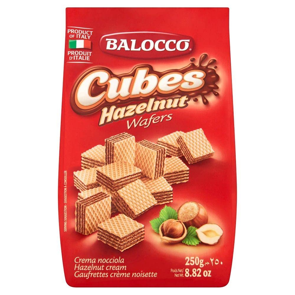 Balacco - Hazelnut Wafer Cubes - 250g - (Pack of 3)
