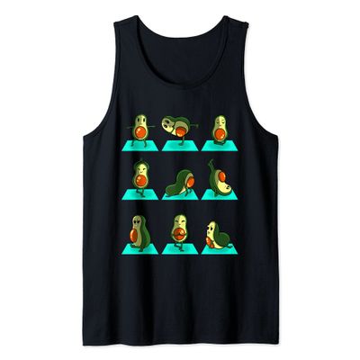 Avocado Yoga Workout Gym Inspiration, Avocado Lovers, Vegan Tank Top